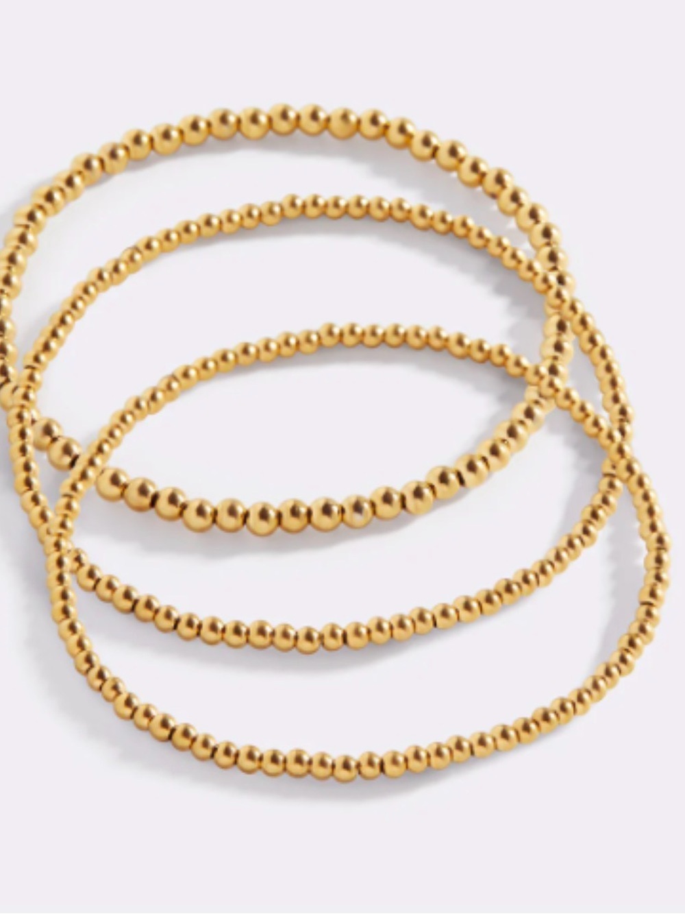 Mint&Lily Set 3 Gold Beaded Stretch Bracelet Set - Women Jewelry Bracelets-NEW